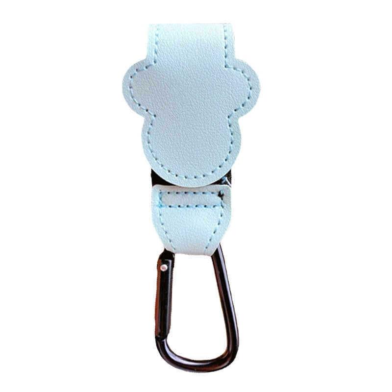 1pcs PU Leather Baby Bag Stroller Hook Rotatable Cart Organizer Pram Hook Pram Rotate 360 Degree Stroller Accessories