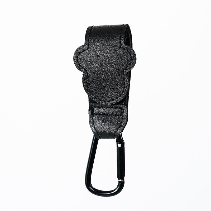 1pcs PU Leather Baby Bag Stroller Hook Rotatable Cart Organizer Pram Hook Pram Rotate 360 Degree Stroller Accessories