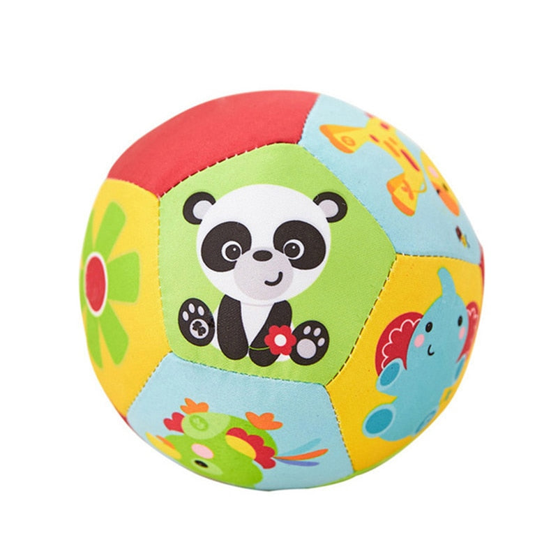 Baby Toys 0 12 Months Soft Cloth Rattle Ball Stuffed Baby Play Ball with Bell Cartoon Animals Interactive Toys Educational Toys