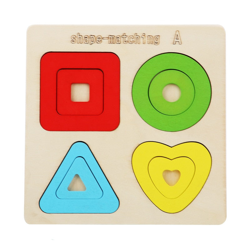 Montessori Wooden Toys for Babies 1 2 3 Years Boy Girl Gift Baby Development Games Wood Puzzle for Kids Educational Learning Toy